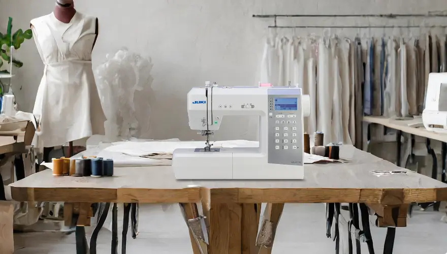 bustling sewing workshop